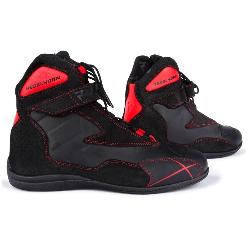 Motorističke čizme Rebelhorn Spark Black-Fluo Red rasprodaja