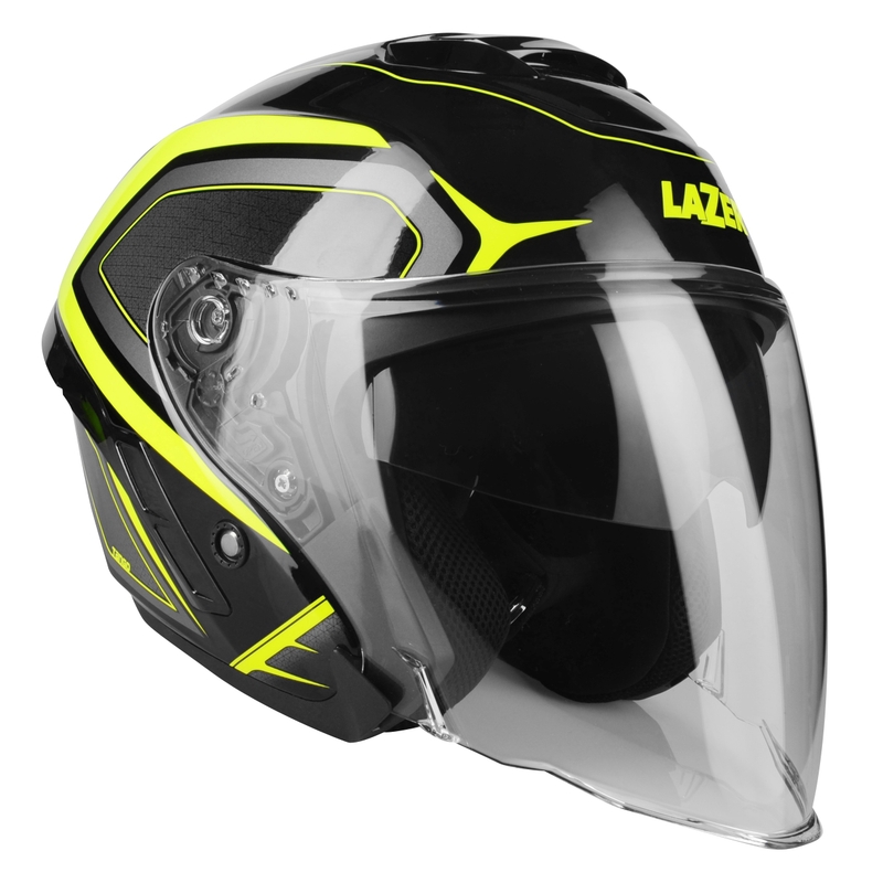 Otvorena motoristička kaciga Lazer Tango S Hexa crno-fluo žuta