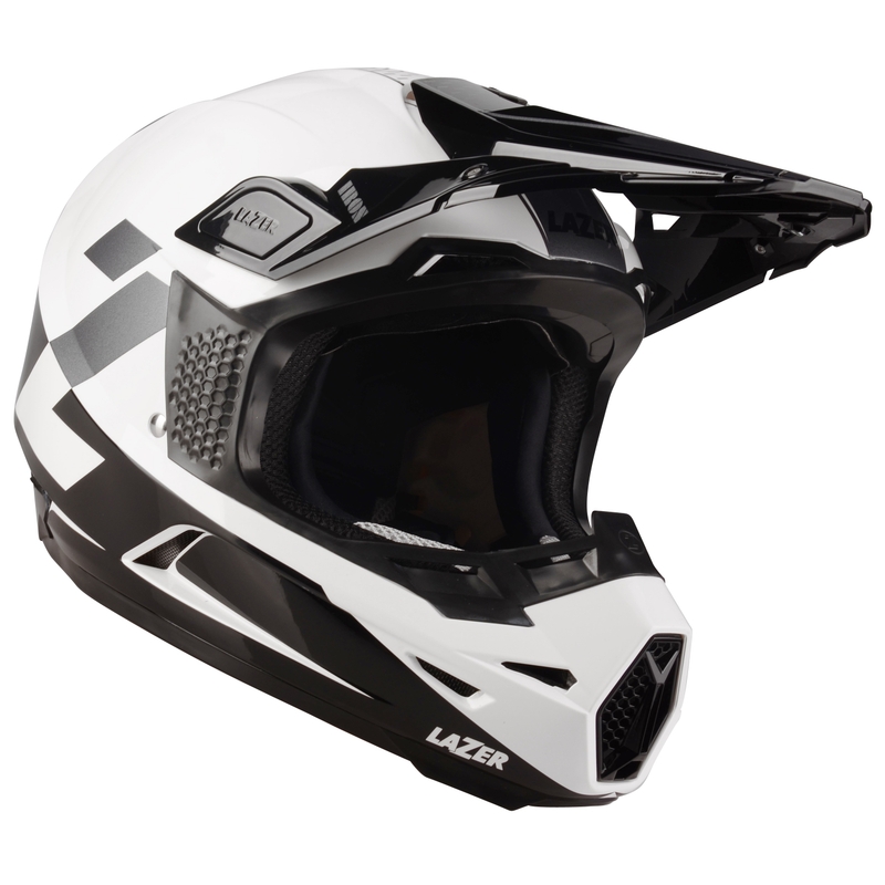 Motocross kaciga Lazer X9 Iron bijelo-crno-srebrna