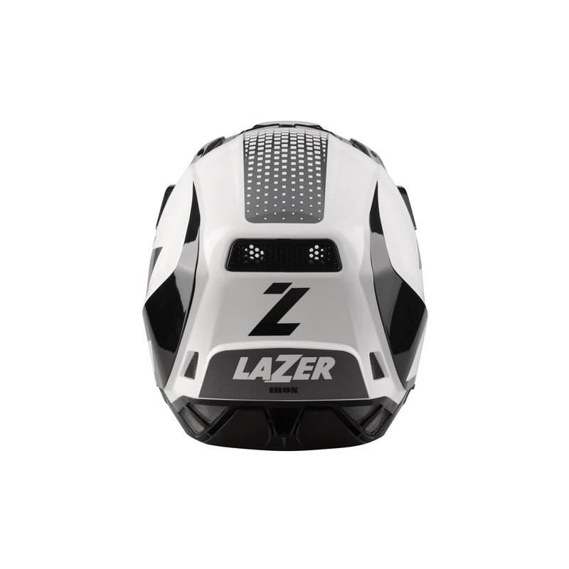 Motocross kaciga Lazer X9 Iron bijelo-crno-srebrna