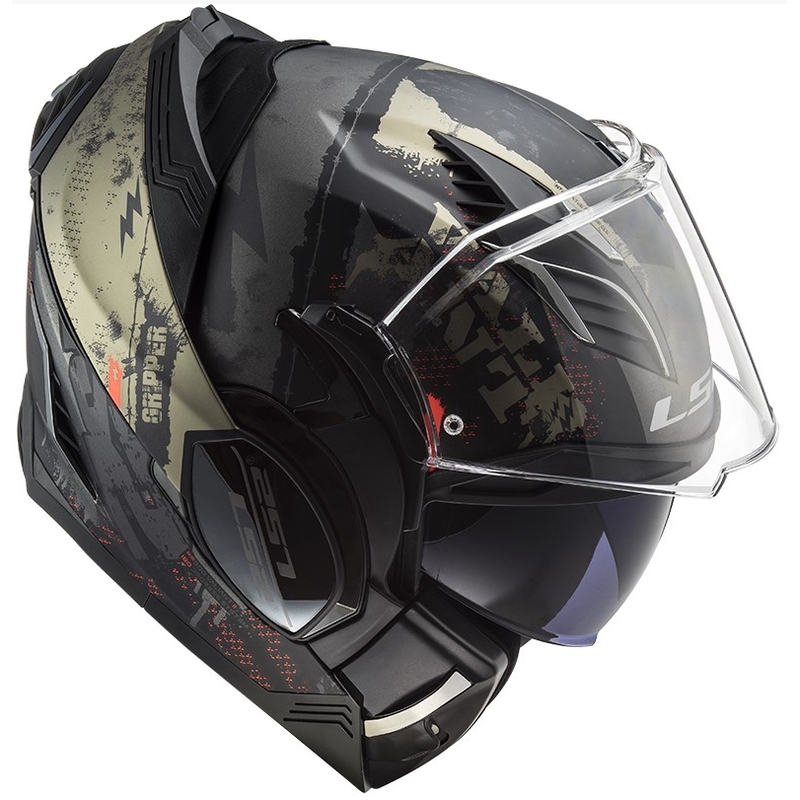 LS2 FF900 Valiant II Gripper Mat Flip Up Motociklistička kaciga Black Gold rasprodaja