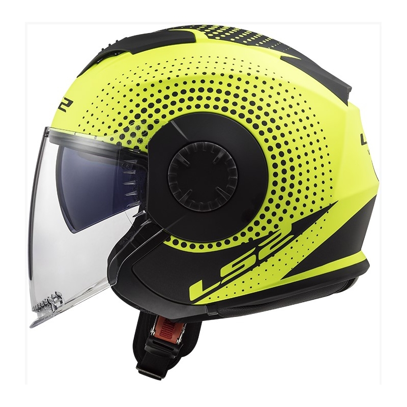 Otvorena motociklistička kaciga LS2 OF570 Verso Spin crno-fluo žuta