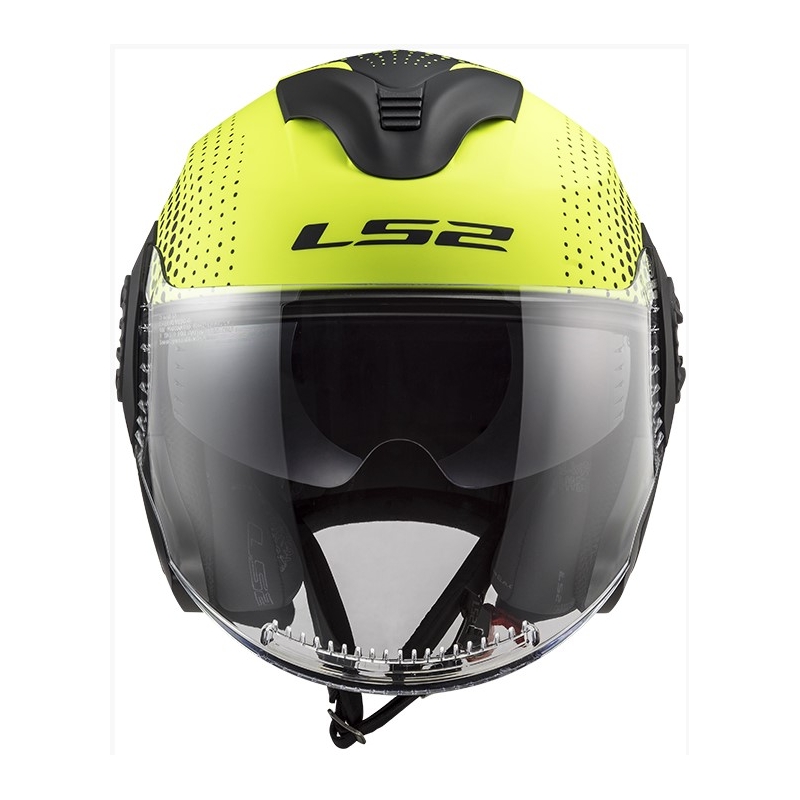 Otvorena motociklistička kaciga LS2 OF570 Verso Spin crno-fluo žuta