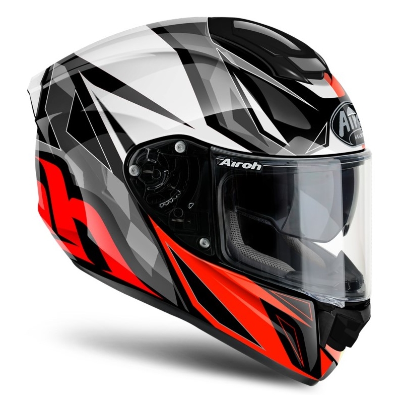 Integralna motociklistička kaciga Airoh ST 501 Thunder crvena-crna-bijela-siva