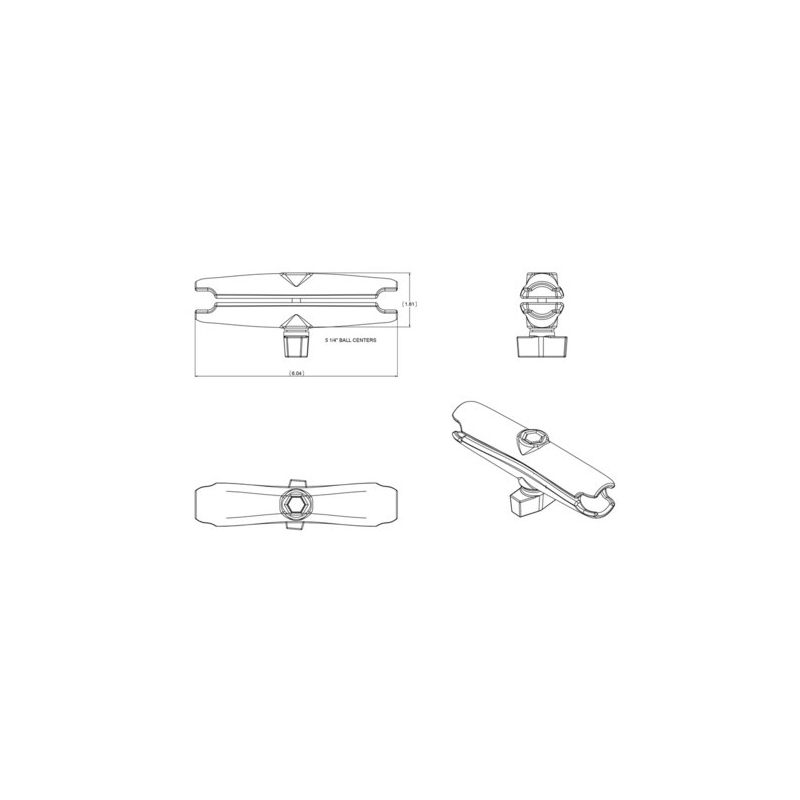 Ruka za montažu RAM-a za kuglične vijke od 1" - 152 mm