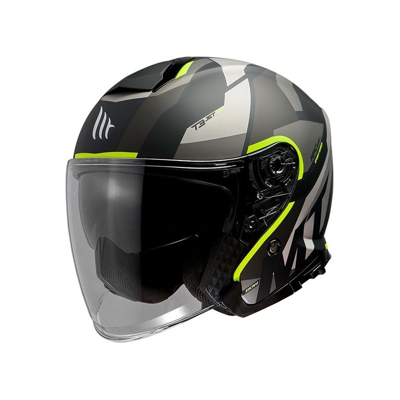 MT Thunder 3 SV otvorena motociklistička kaciga crna-siva-fluo žuta rasprodaja