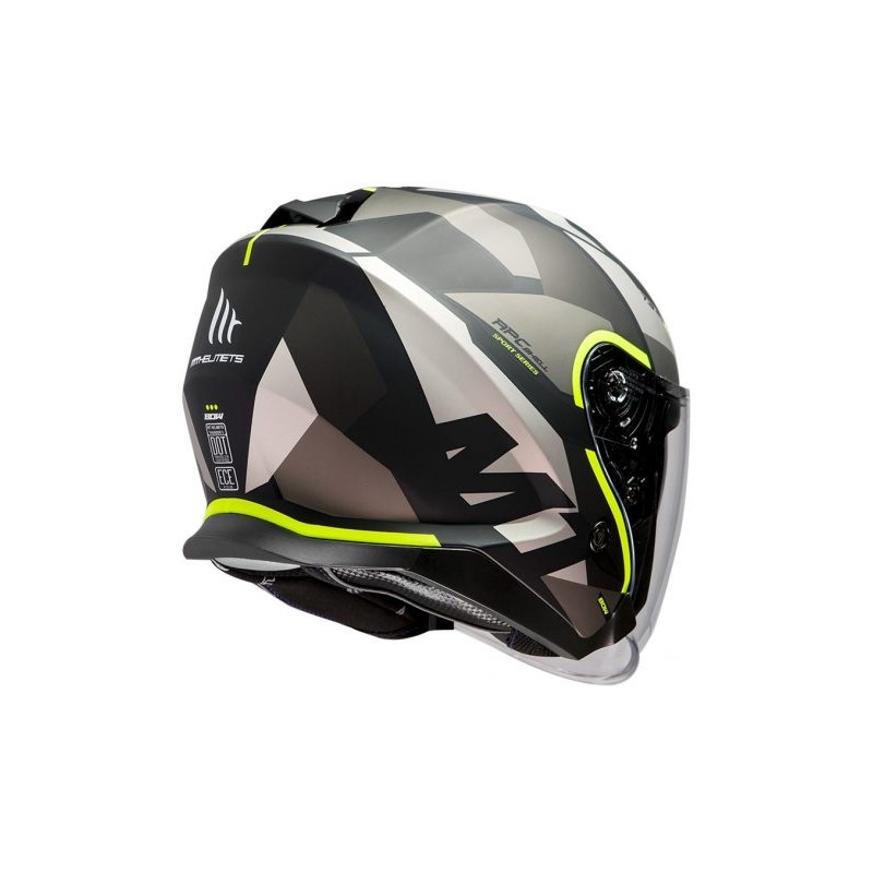 MT Thunder 3 SV otvorena motociklistička kaciga crna-siva-fluo žuta rasprodaja