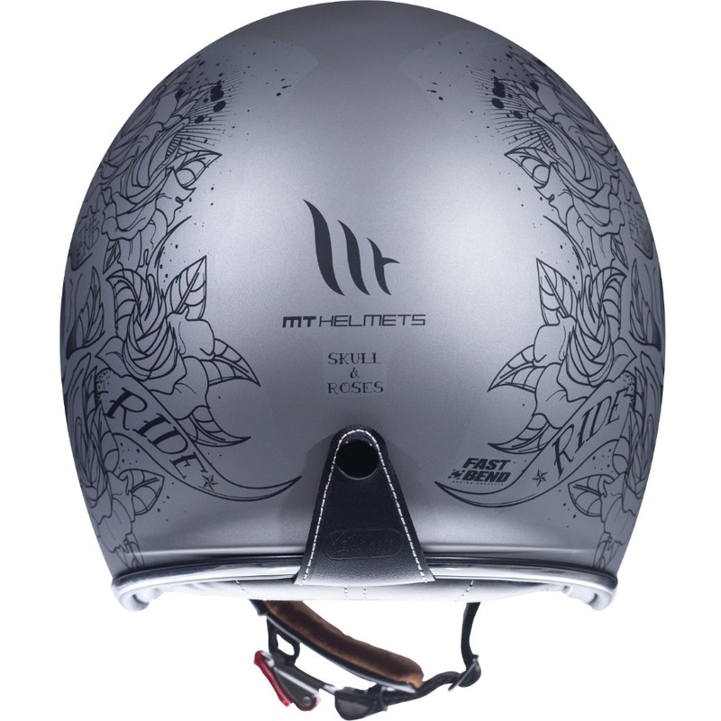 Otvorena motociklistička kaciga MT LeMans 2 SV SKULL&amp;ROSES siva mat