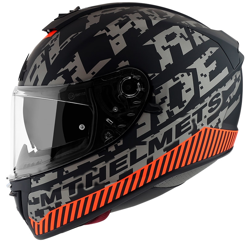 MT Blade 2 SV Check Integralna motociklistička kaciga crno-sivo-narančasta rasprodaja