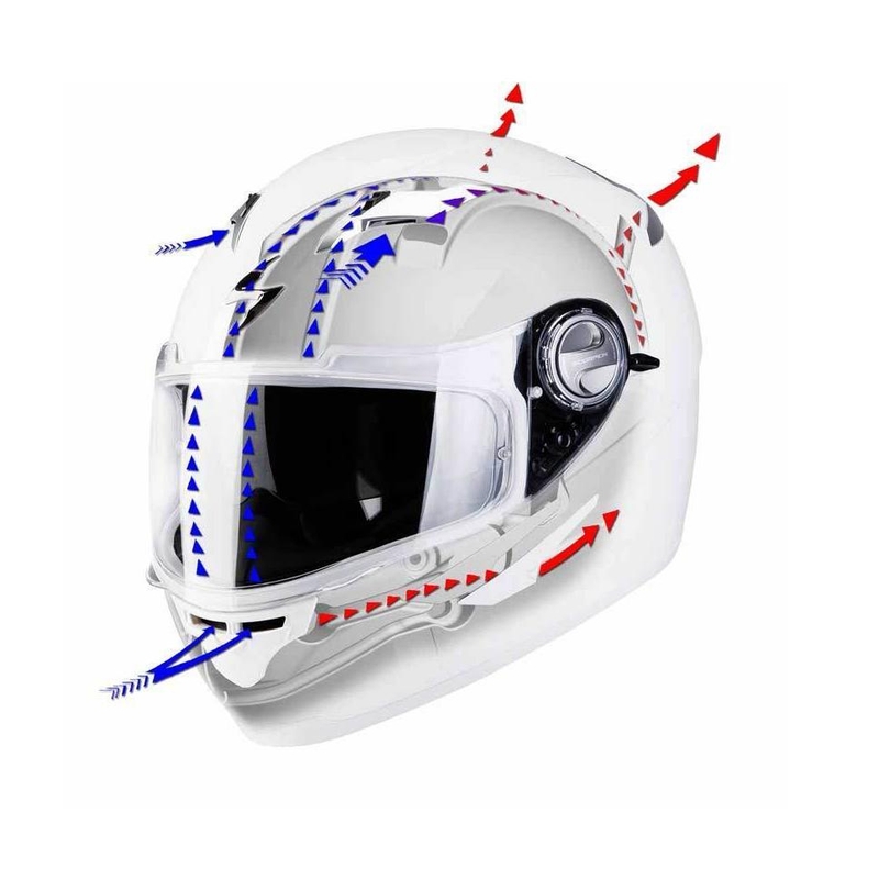 Motoristička kaciga integralna Scorpion EXO-500 AIR bijelo-crvena