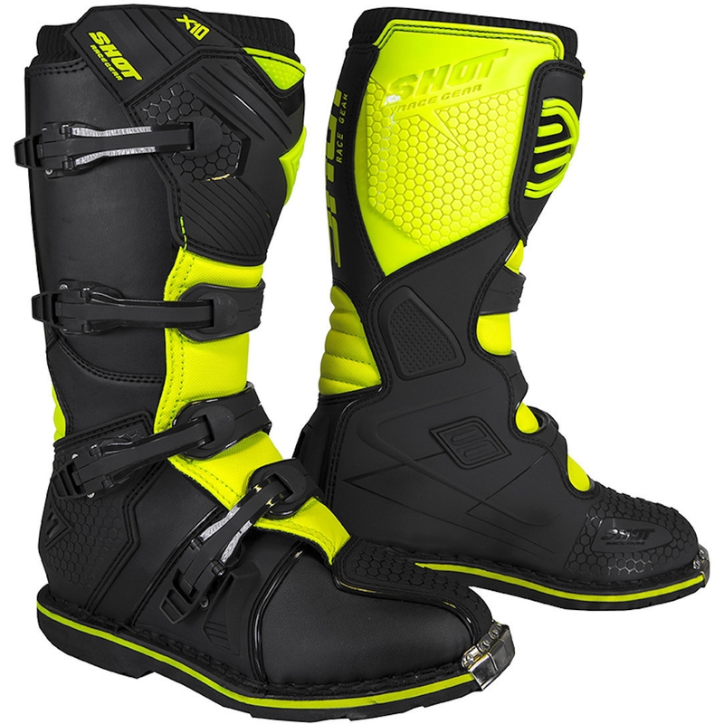 Motorističke čizme Shot X10 2.0 crno-fluo žute rasprodaja