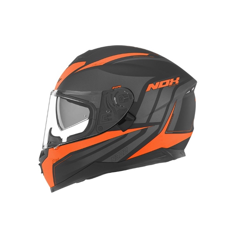 Integralna motociklistička kaciga NOX N302 Oblik crno-narančasta