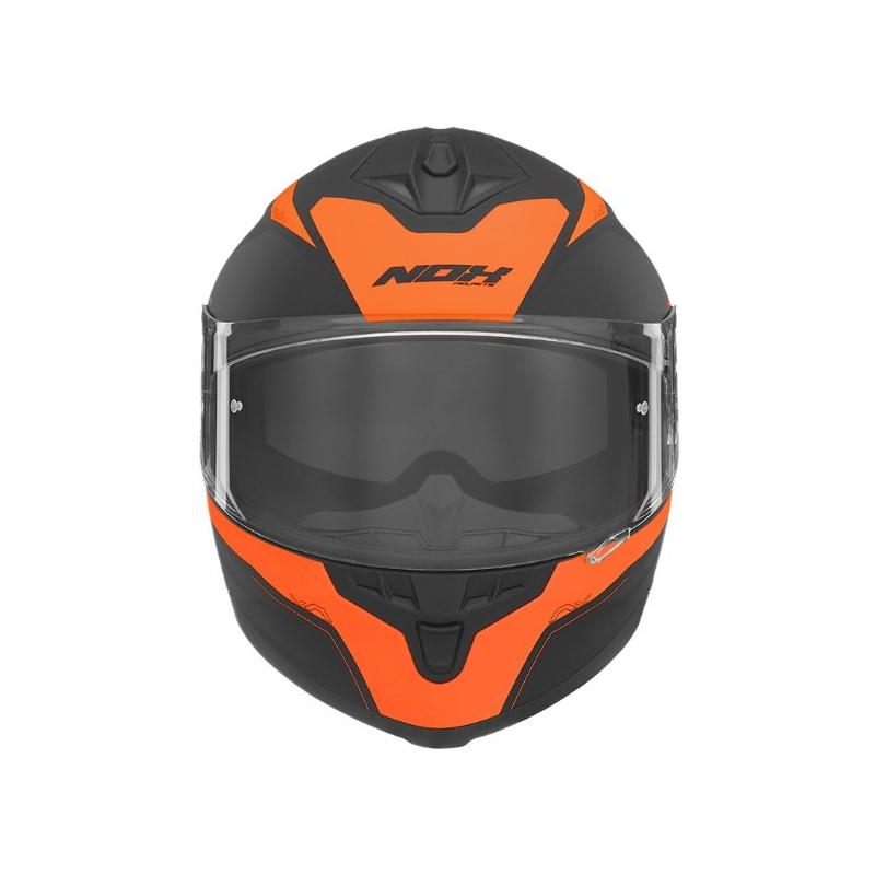 Integralna motociklistička kaciga NOX N302 Oblik crno-narančasta
