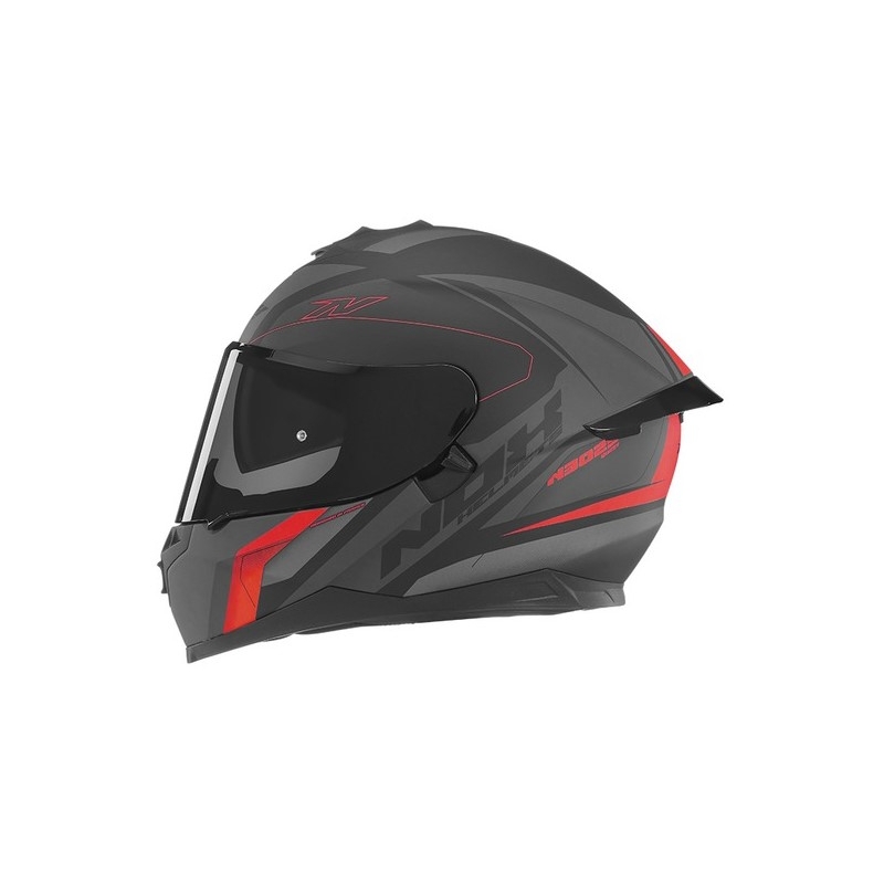 Integralna motociklistička kaciga NOX N302S Quest crno-sivo-crvena