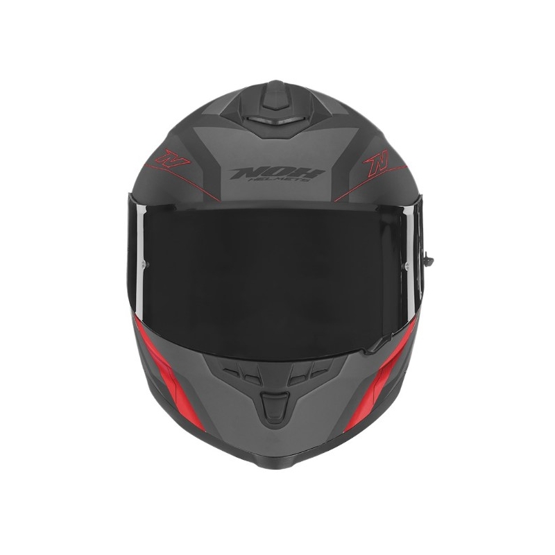 Integralna motociklistička kaciga NOX N302S Quest crno-sivo-crvena