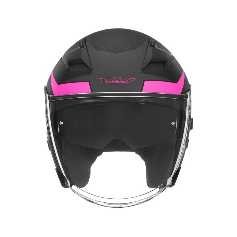 Otvorena motociklistička kaciga NOX N127 Late black-pink