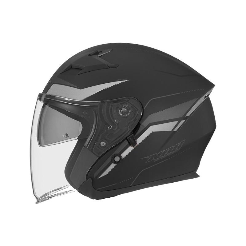 Otvorena motociklistička kaciga NOX N127 Late crno-srebrna rasprodaja