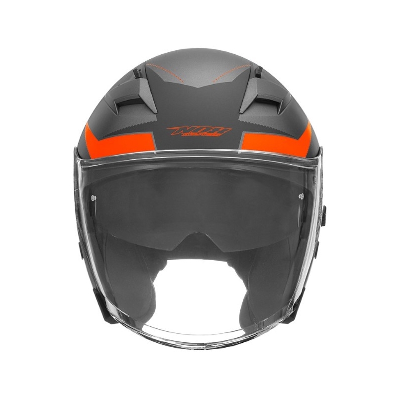 Motociklističke kacige s otvorenim licem NOX N127 Late Silver Orange rasprodaja