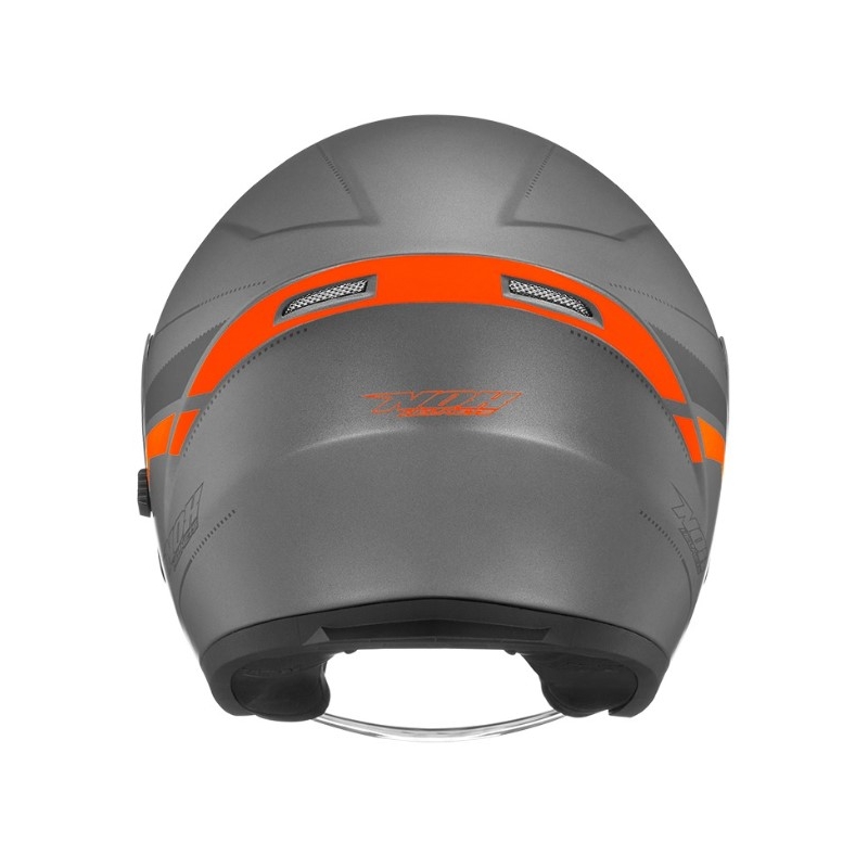 Motociklističke kacige s otvorenim licem NOX N127 Late Silver Orange rasprodaja