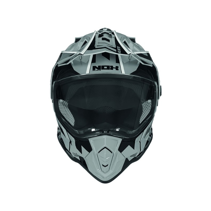 Enduro kaciga NOX N312 Crow crno-siva rasprodaja