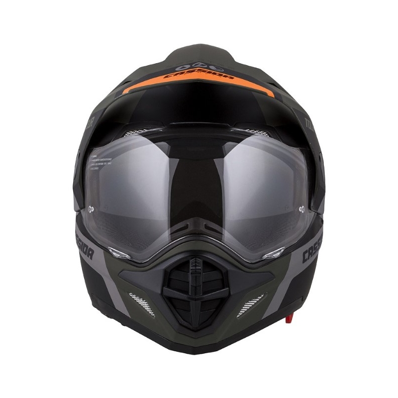 Enduro kaciga Cassida Tour 1.1 Spectre crna-siva-zelena-fluo narančasta rasprodaja