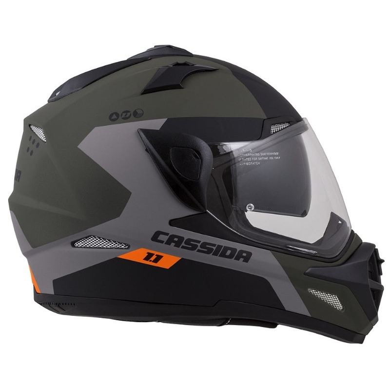 Enduro kaciga Cassida Tour 1.1 Spectre crna-siva-zelena-fluo narančasta rasprodaja