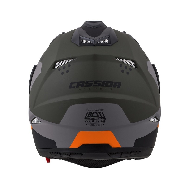 Enduro kaciga Cassida Tour 1.1 Spectre crna-siva-zelena-fluo narančasta rasprodaja