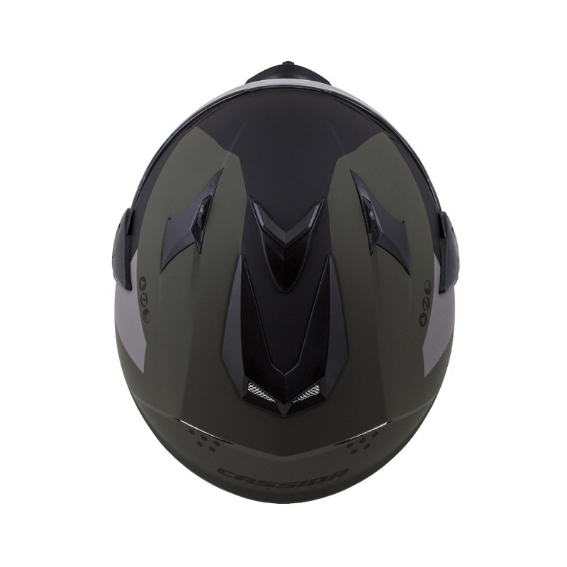 Enduro kaciga Cassida Tour 1.1 Spectre crna-siva-zelena-fluo narančasta rasprodaja