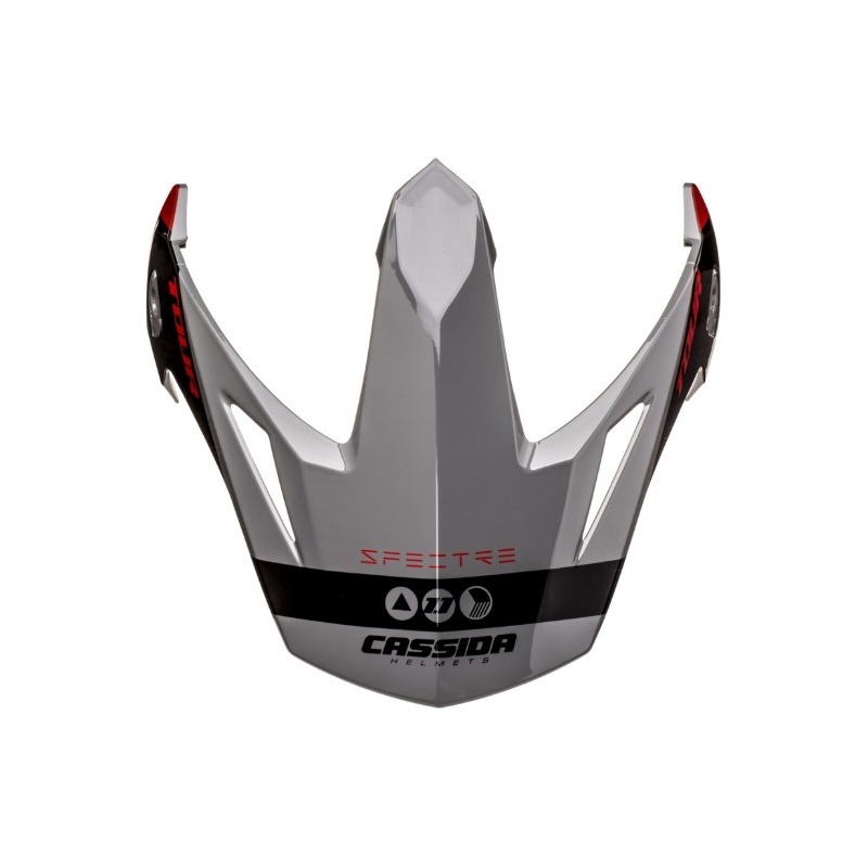 Vizir za Cassida Tour 1.1 Spectre kacigu crno-sivo-crveno