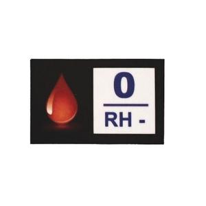 Naljepnica s krvnom grupom 0 RH-