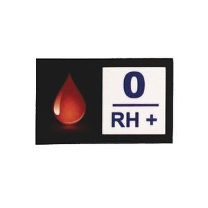 Naljepnica s krvnom grupom 0 RH+