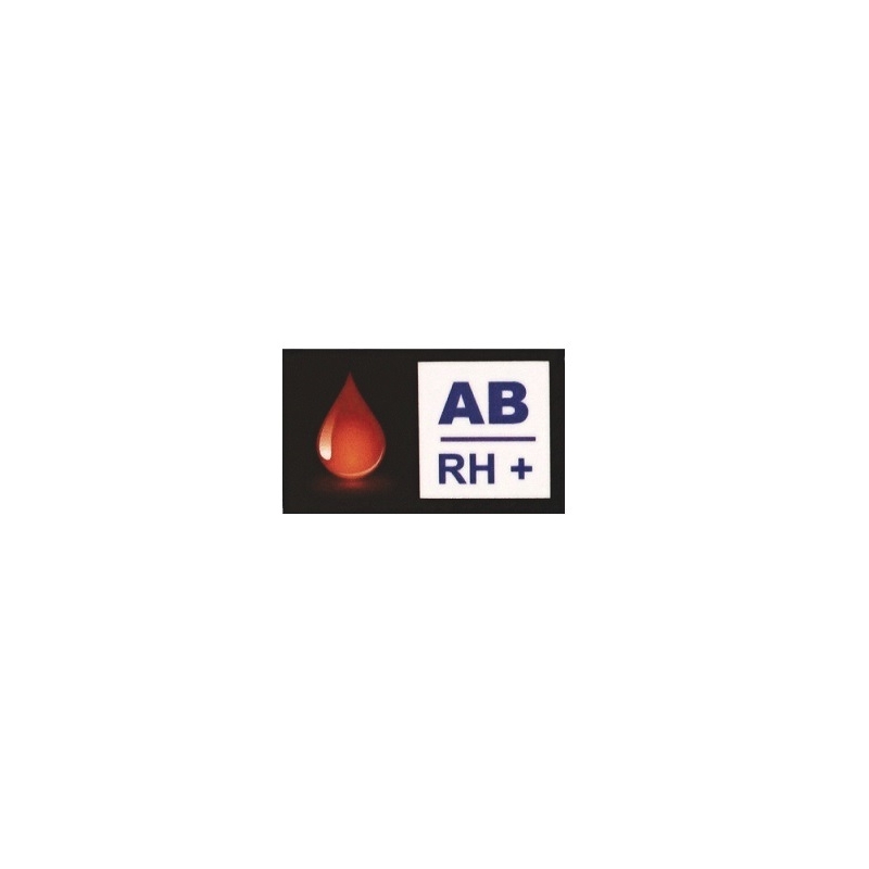 Naljepnica krvne grupe AB RH+