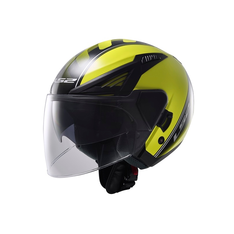 Motoristička kaciga otvorena LS2 OF586 Bishop Atom žuto-crna rasprodaja