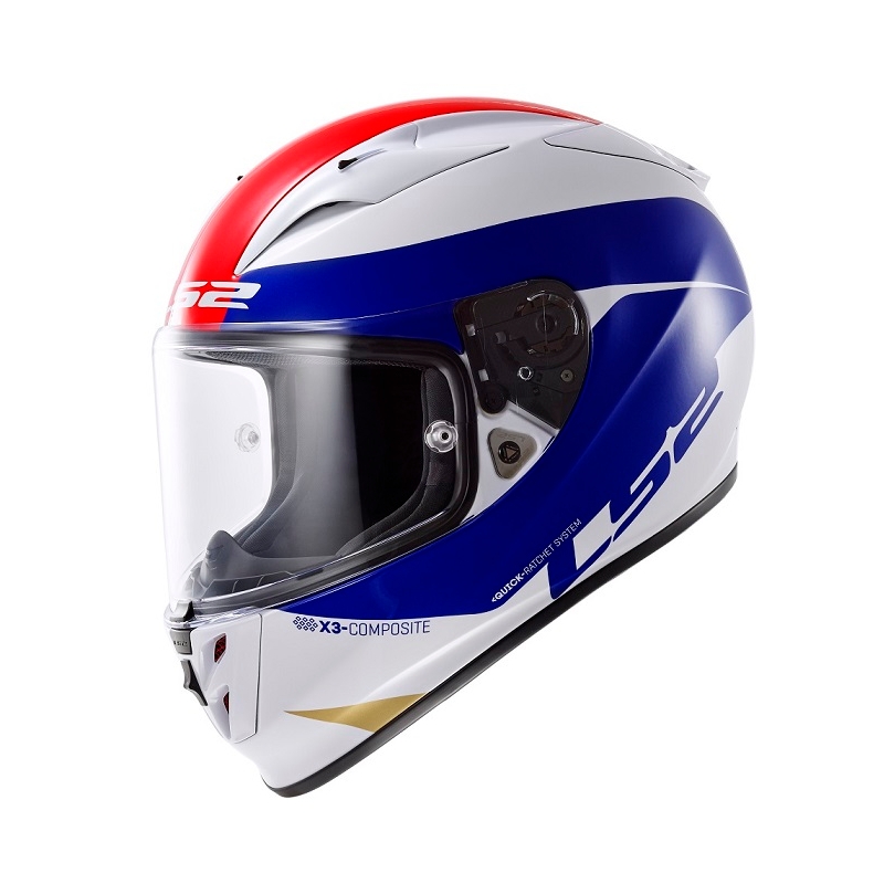 Motoristička kaciga LS2 FF323 ARROW R Comet bijelo-plavo-crvena rasprodaja